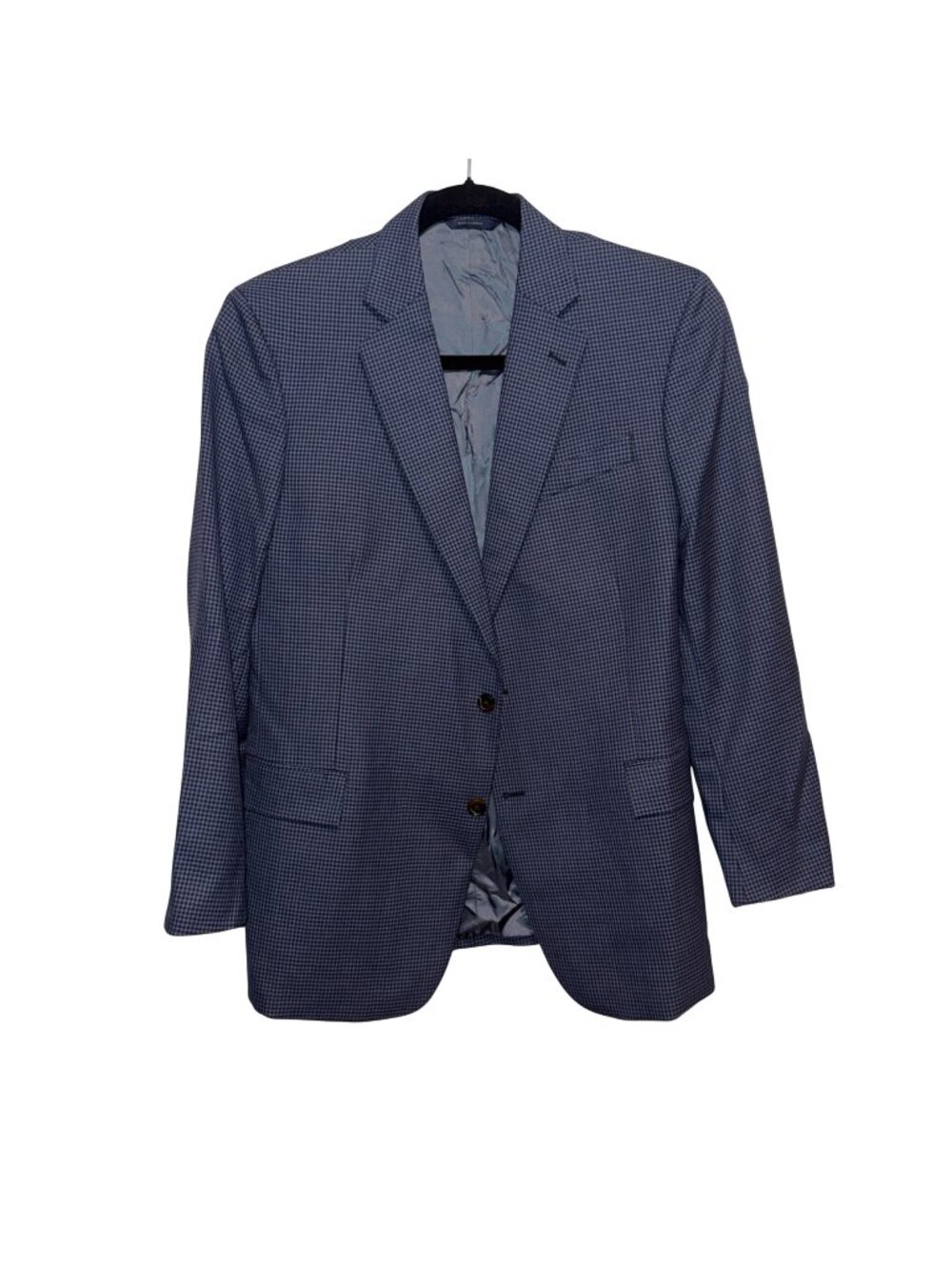 Brooks Brothers Regent Fit Mens Blue Houndstooth Blazer EU 56 UK 44R 100% Wool